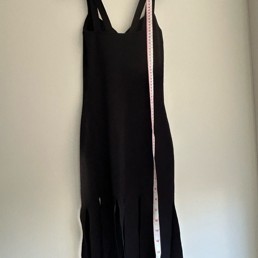 Chic Black Dress with Unique Hem - Picture 5 of 5